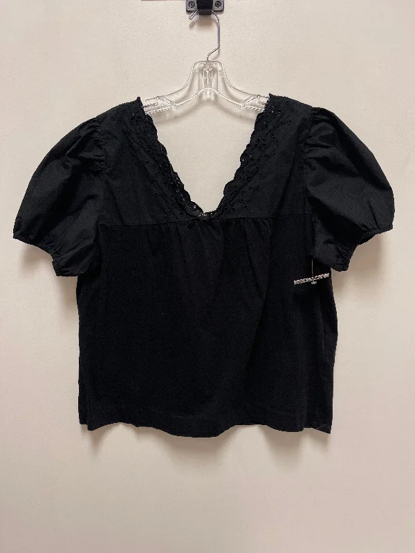 Top Short Sleeve By J. Crew In Black, Size: L Unique Men's Patch