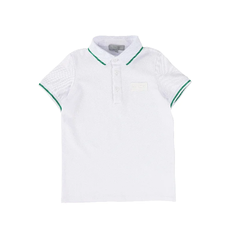 BACE COLLECTION WHITE PIQUE POLO [Final Sale]