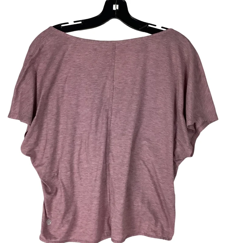 Athletic Top Short Sleeve By Lululemon In Purple Gym