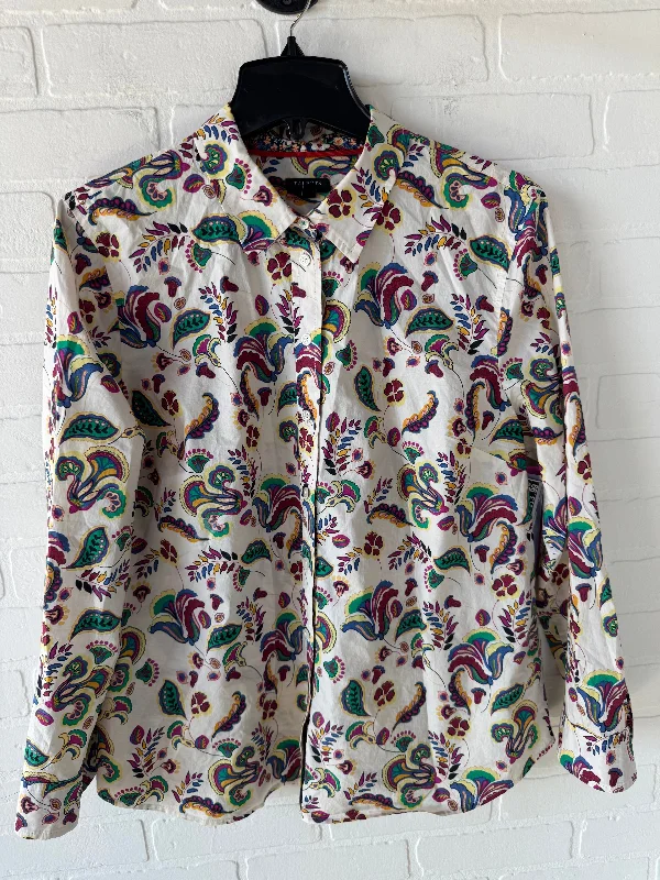 Top Long Sleeve By Talbots In Paisley Print, Size: Xlp