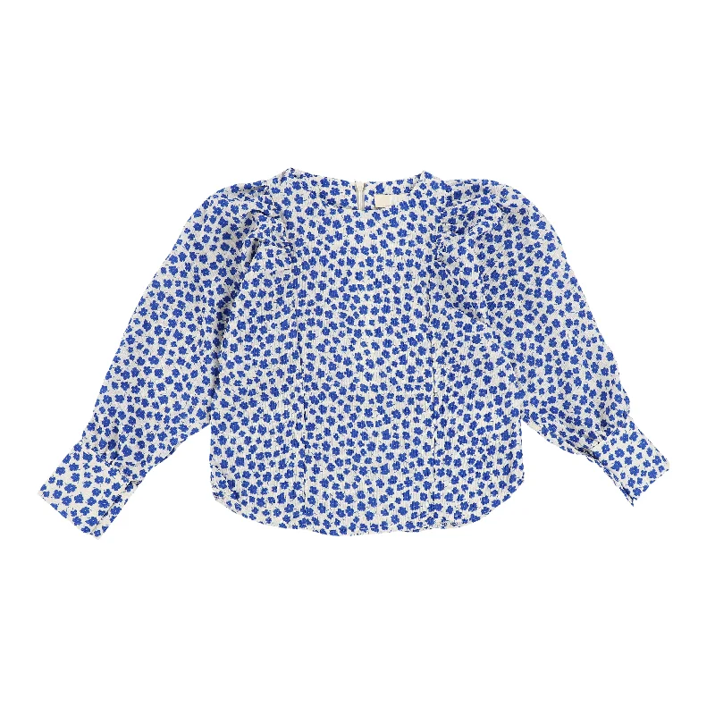 LILOU NAVY FLORAL BLOUSE [Final Sale]