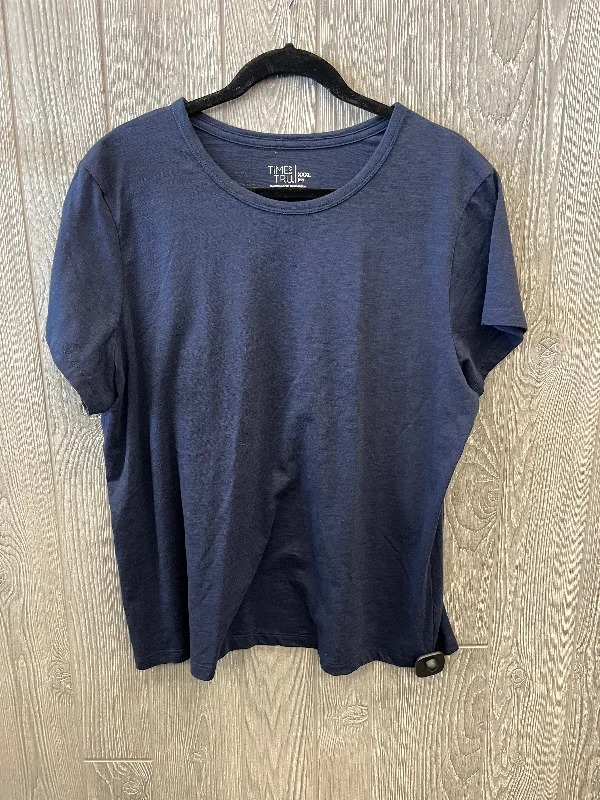 Top Short Sleeve Basic By Time And Tru In Navy, Size: 3x Dapper Men's 1920S