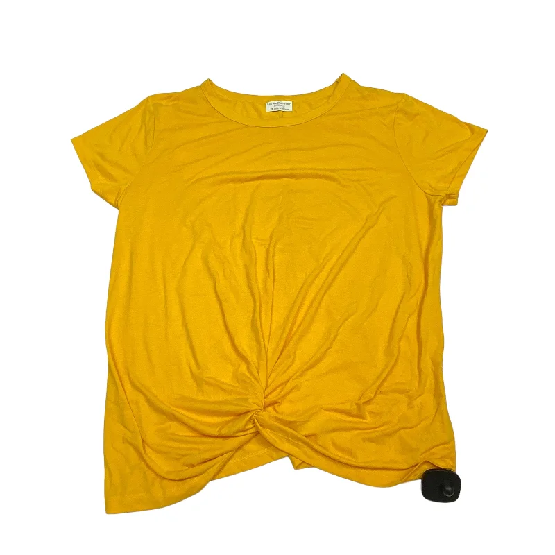 Top Short Sleeve By Bobbie Brooks In Yellow, Size: 2x Cool Men's Skate