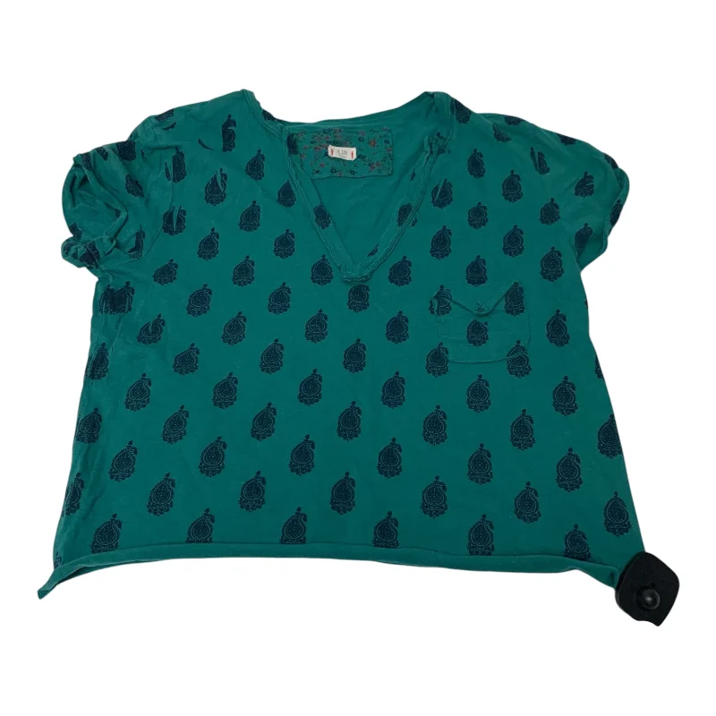 Top Short Sleeve By T.la In Teal, Size: Xs Unique Men's Patch