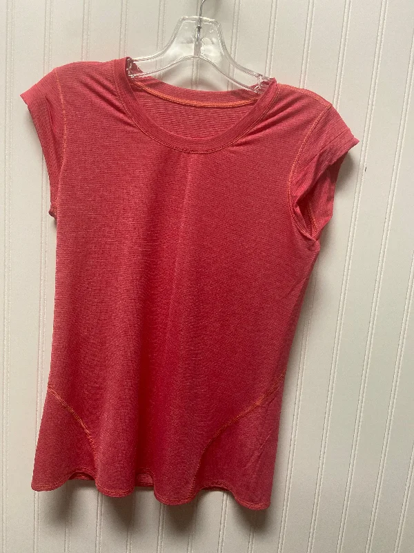 Athletic Top Short Sleeve By Lululemon In Pink, Size: S Street