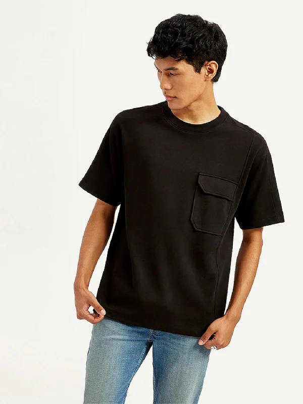 Men's Solid Crew Neck Utility T-Shirt