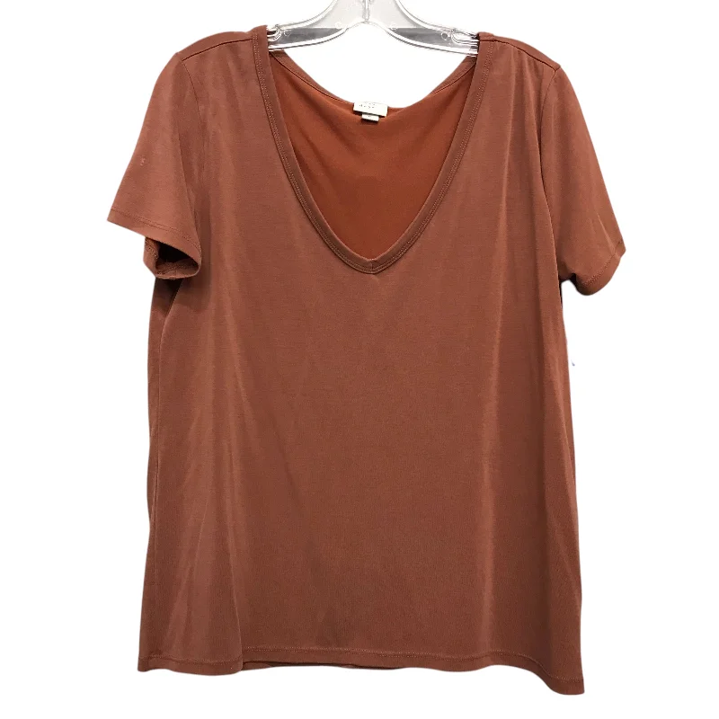 Top Ss Basic By A New Day In Brown, Size:M Traditional Men's Country