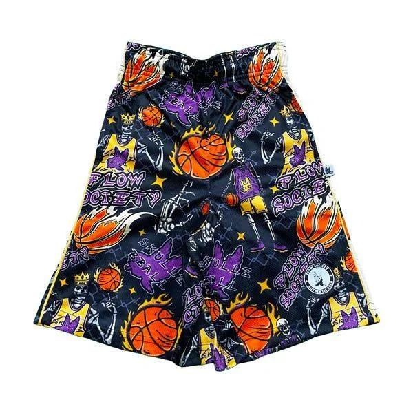 Mens Skeleton Hoops Short