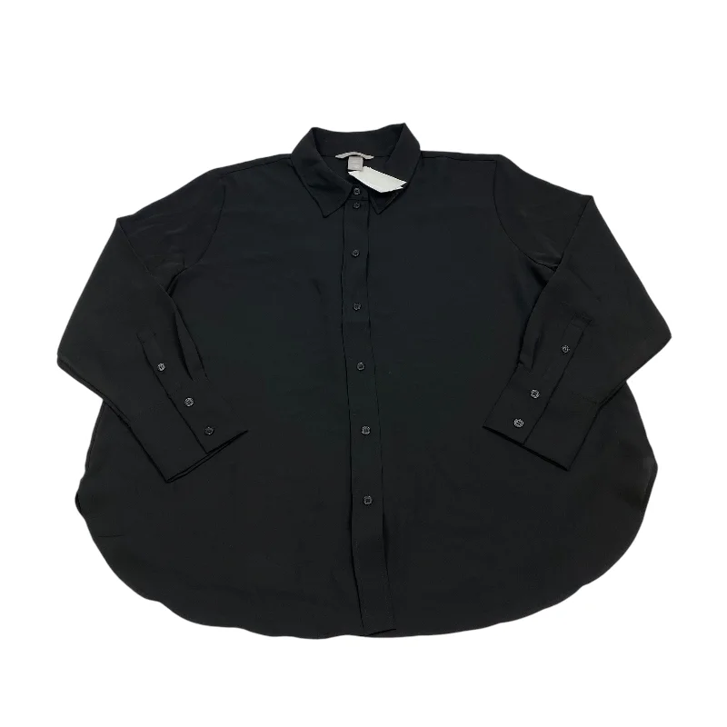 Top Long Sleeve By H&m In Black, Size: Xl