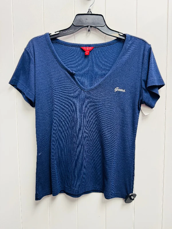 Top Short Sleeve Basic By Guess In Navy, Size: Xl Modern Men's 