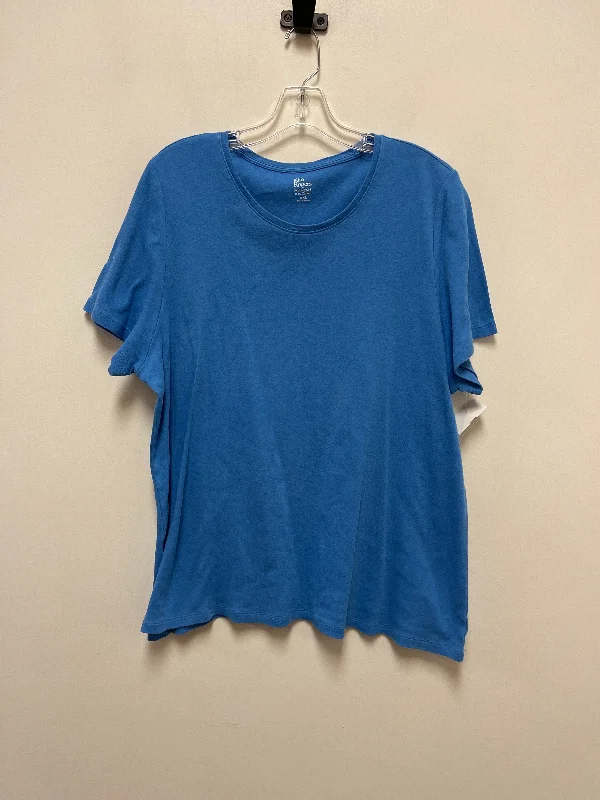 Top Short Sleeve Basic By Kim Rogers In Blue, Size: 2x Unique Men's Upcycled