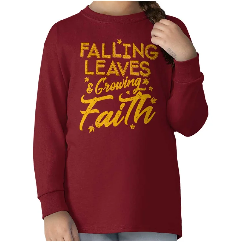 Growing Faith Fall Vibes Youth Long Sleeve T Shirt