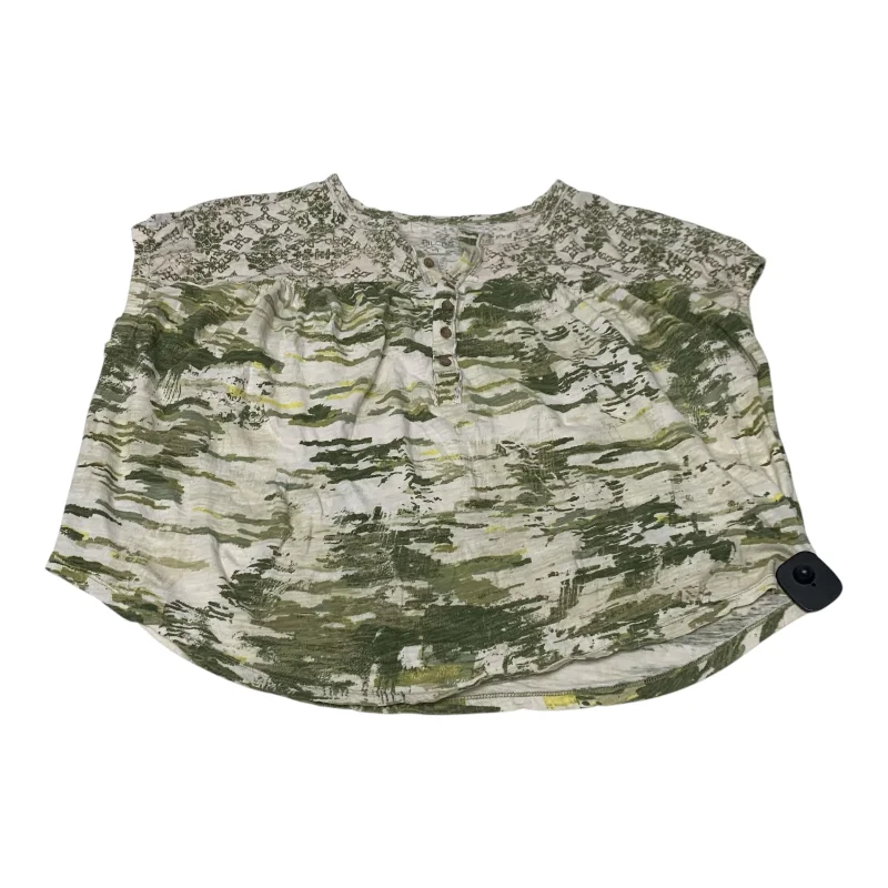 Top Short Sleeve By Pilcro In Green & White, Size: L Tough Men's Tactical