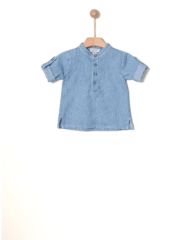 YELL OH BLUE DENIM BUTTON SHIRT [FINAL SALE]