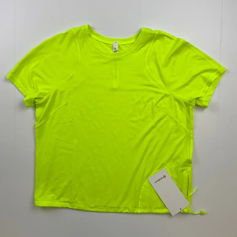 Athletic Top Short Sleeve By Lululemon In Yellow, Size: 8 Relaxed Men's Beach