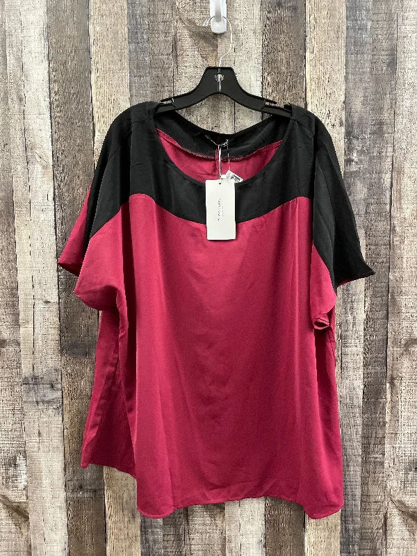 Top Short Sleeve By Cme In Black & Red, Size: 1x Sophisticated Men's 