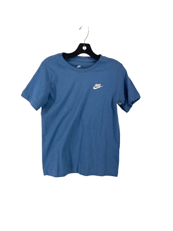 Athletic Top Short Sleeve By Nike In Blue, Size: L Organic