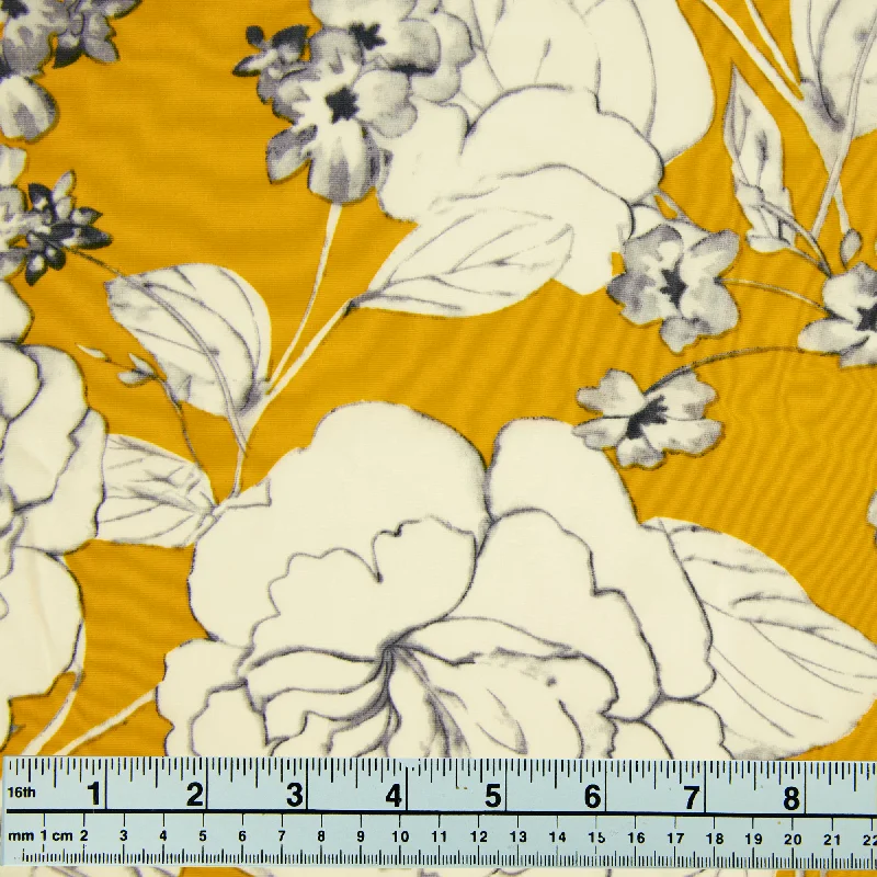 Printed Failles Fabric, Flower