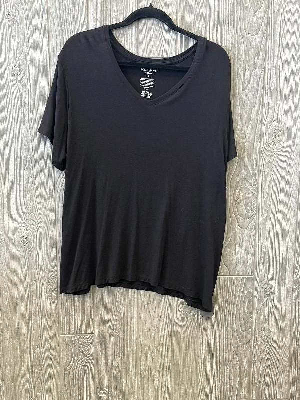 Top Short Sleeve Basic By Nine West In Black, Size: 1x Cool Men's Skate