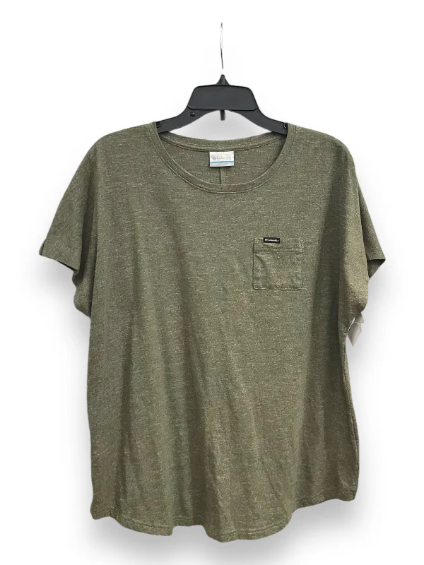 Athletic Top Short Sleeve By Columbia In Green, Size: 2x Elegant Men's Cashmere