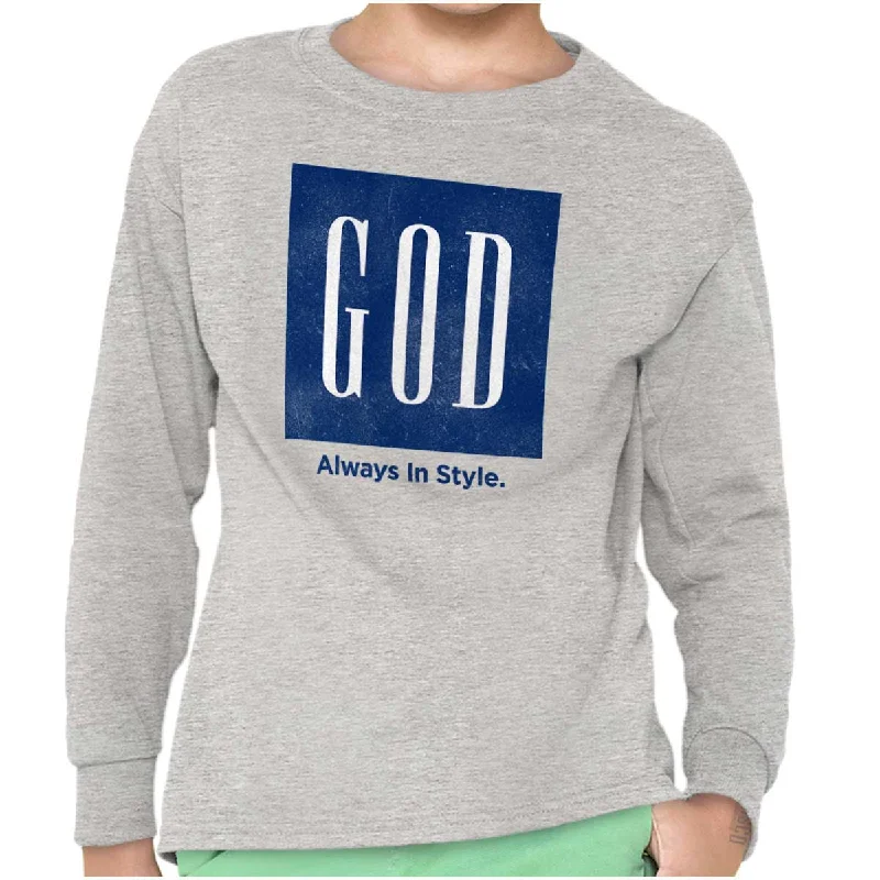 God In Style Youth Long Sleeve T Shirt