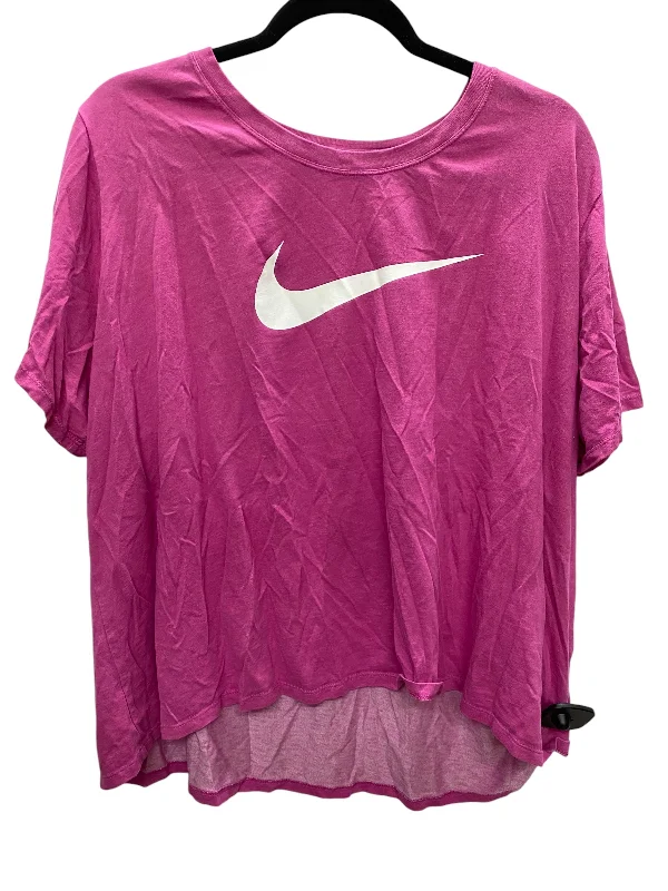 Athletic Top Short Sleeve By Nike Apparel In Pink, Size: 3x Casual Men's Japanese 