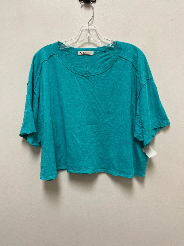 Top Short Sleeve By Clothes Mentor In Blue, Size: 1x Laid