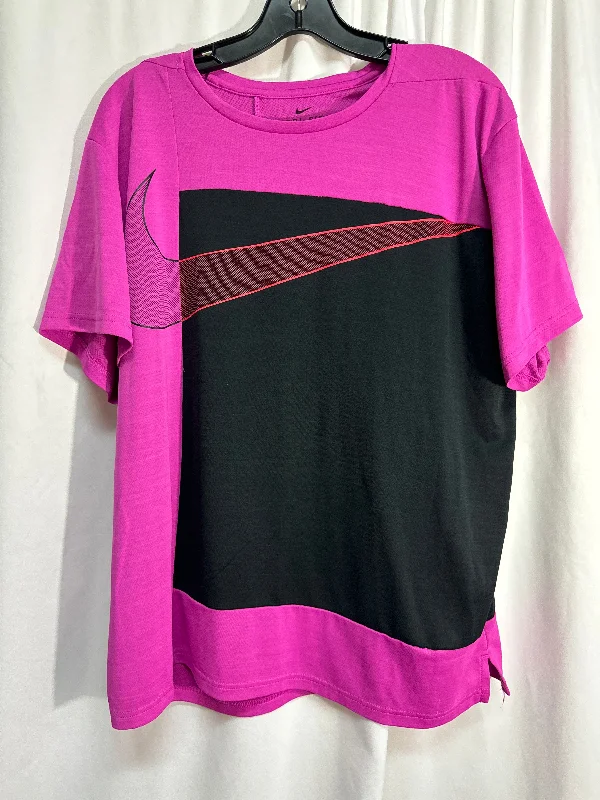 Athletic Top Short Sleeve By Nike In Pink, Size: Xl Sleek Men's Metallic