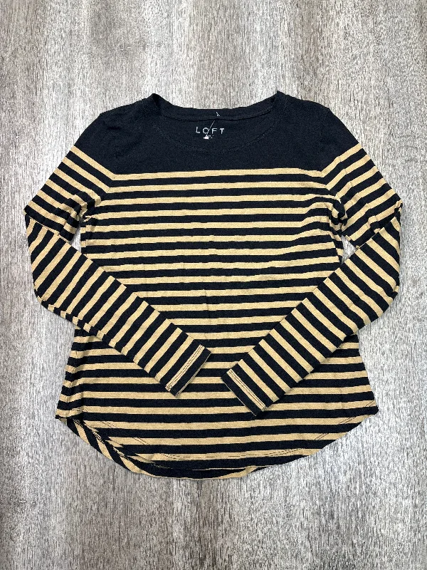 Top Long Sleeve By Loft In Striped Pattern, Size: S