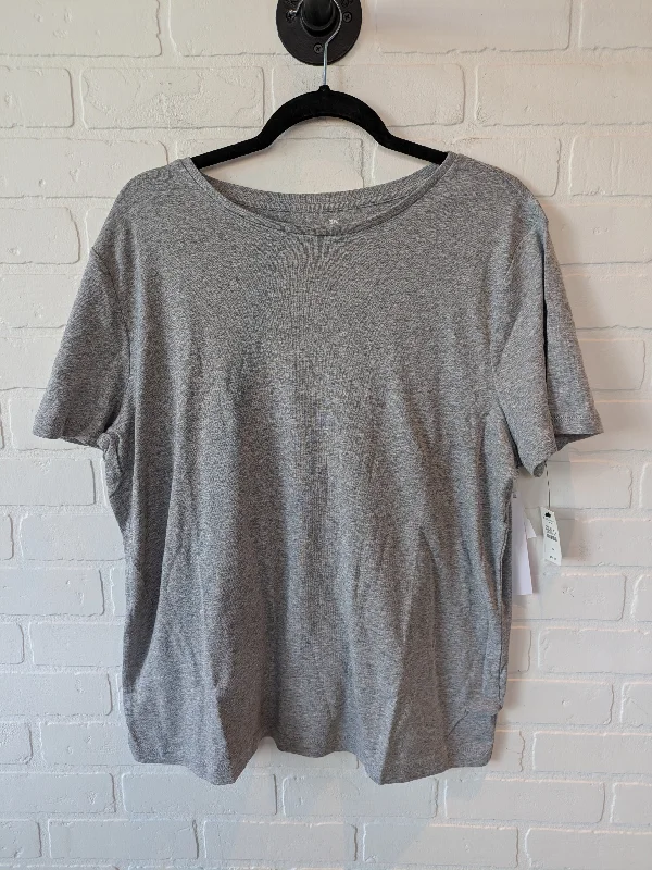 Top Short Sleeve Basic By Talbots In Grey, Size: 2x Sophisticated Men's French