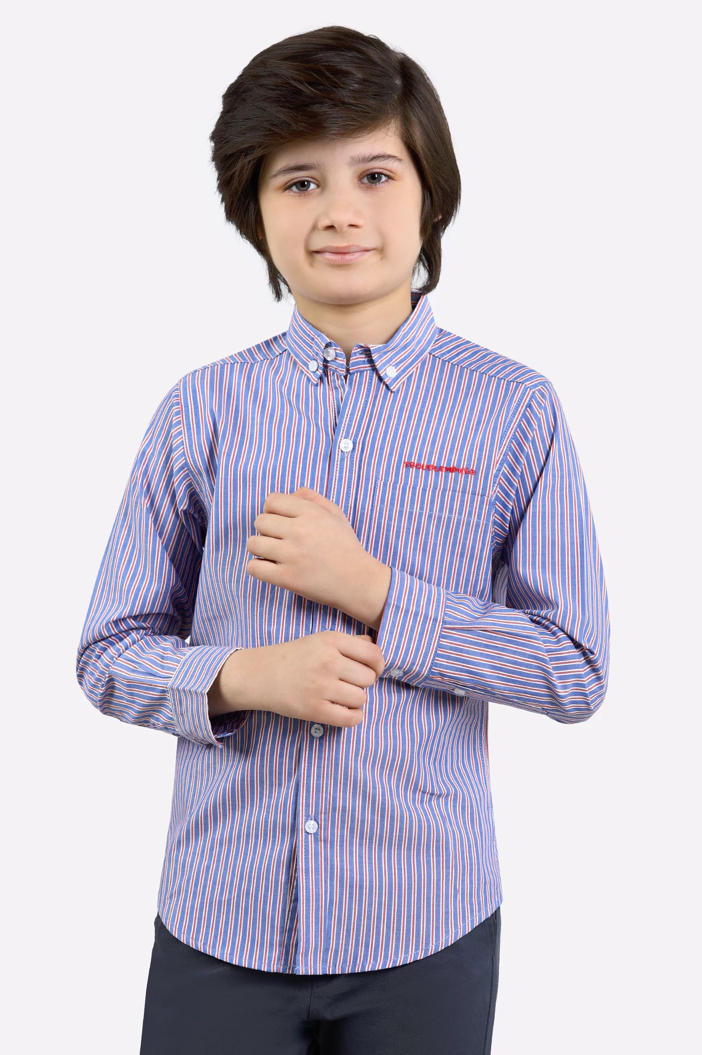 Medium Blue Stripes Casual Shirt