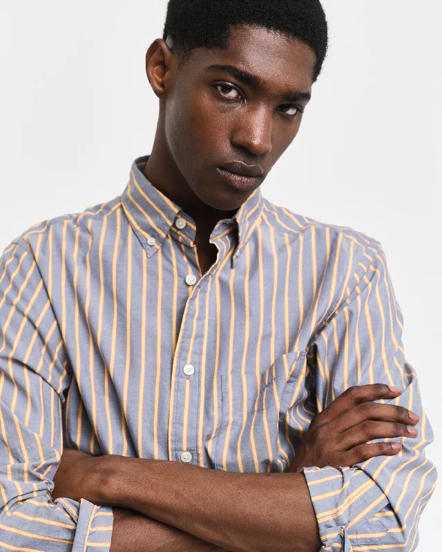 GANT - Archive Poplin Shirt - Stripe - Dusty Navy