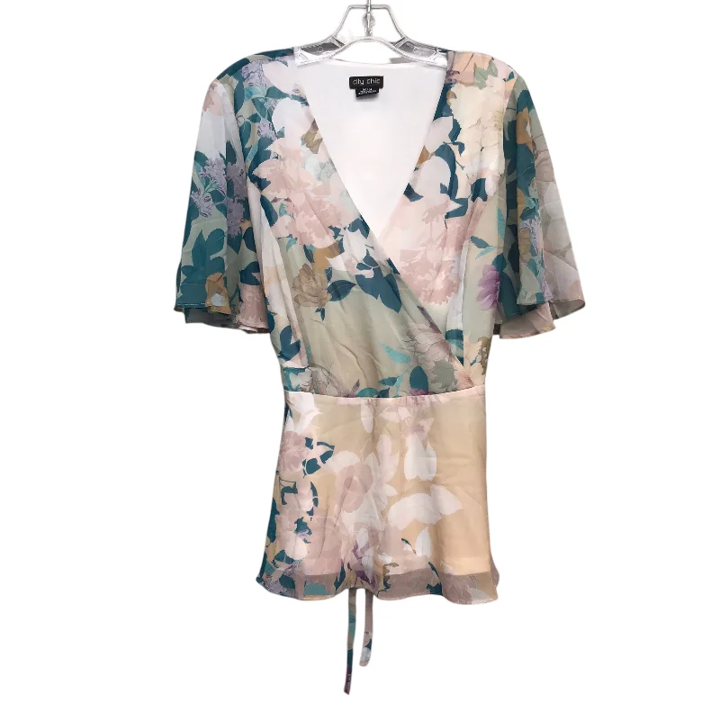 Top Ss By City Chic In Floral Print, Size:L Business