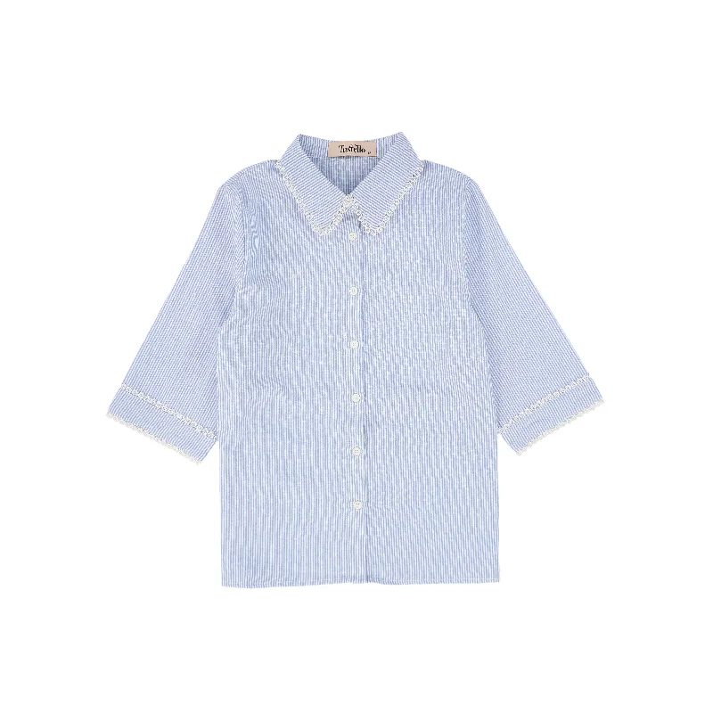 TUSTELLO BLUE STRIPED BLOUSE