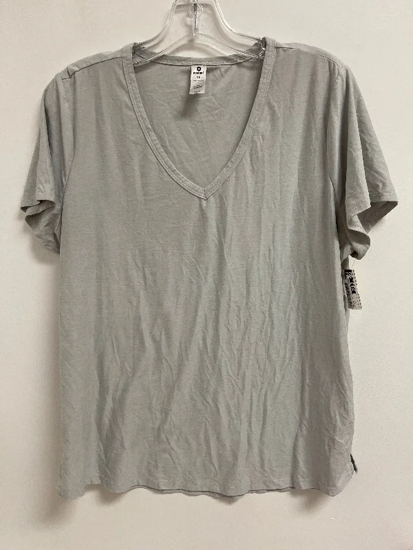 Athletic Top Short Sleeve By 90 Degrees By Reflex In Grey, Size: Xl Traditional Men's Wool