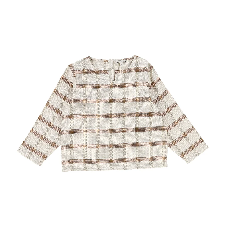 BEBE ORGANIC RUSTIC CHECKERED LONG SLEEVE SHIRT [Final Sale]