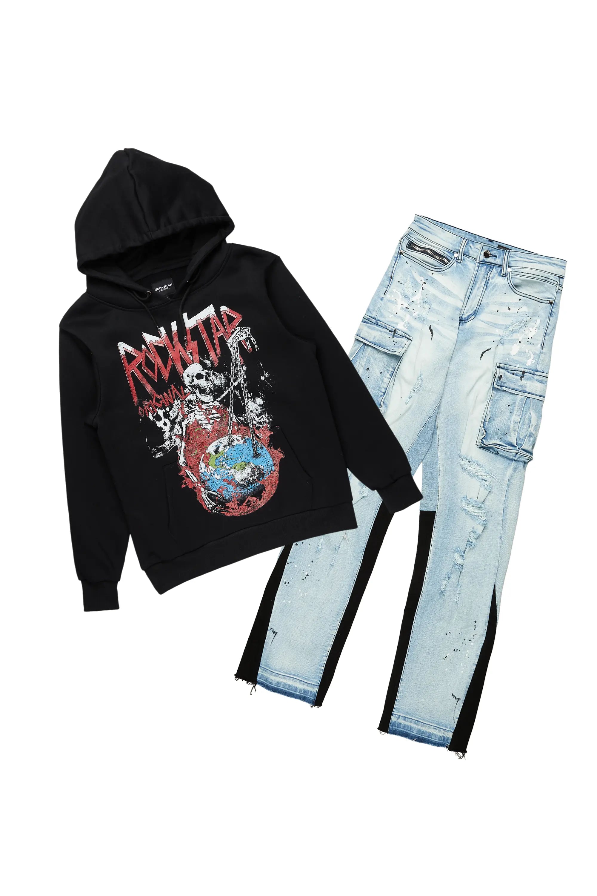 Barrett Black/Blue Hoodie/Baggy Fit Jean Bundle