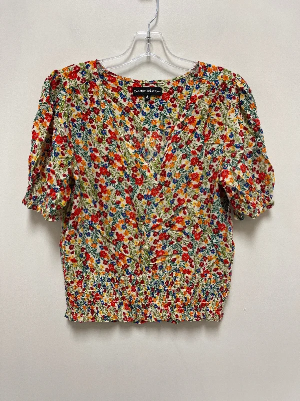 Top Short Sleeve By Catherine Malandrino In Floral Print, Size: M Casual Men's Loose