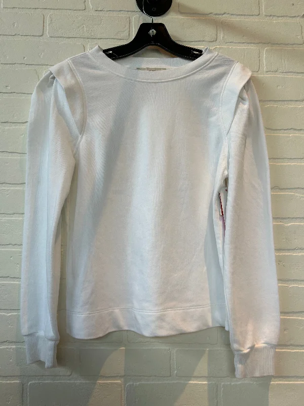 Top Long Sleeve By Loft In White, Size: M