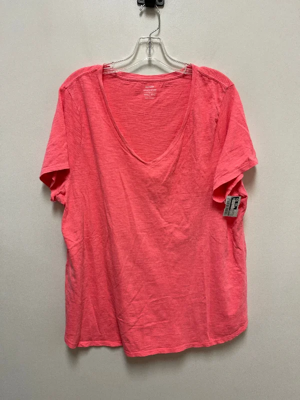 Top Short Sleeve Basic By Old Navy In Pink, Size: 2x Monochromatic Office Style