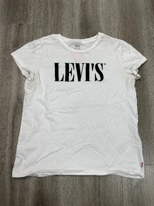 Top Short Sleeve By Levis In White, Size: M Confident Men's Power