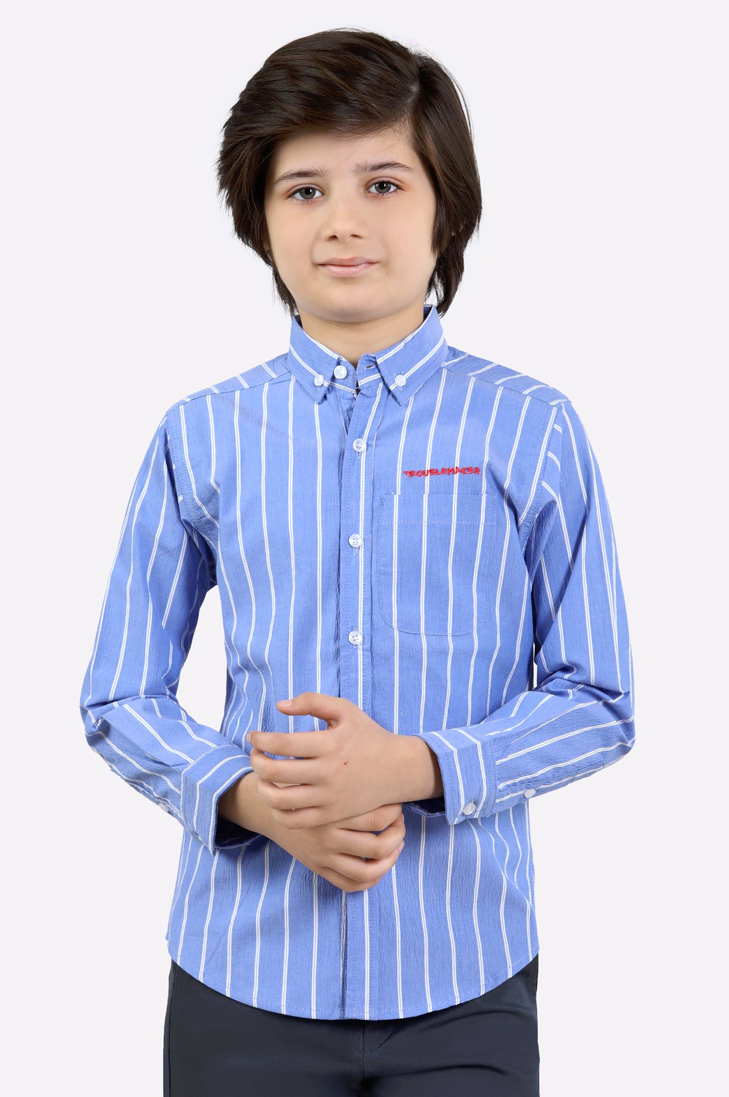 Light Blue Stripes Casual Shirt