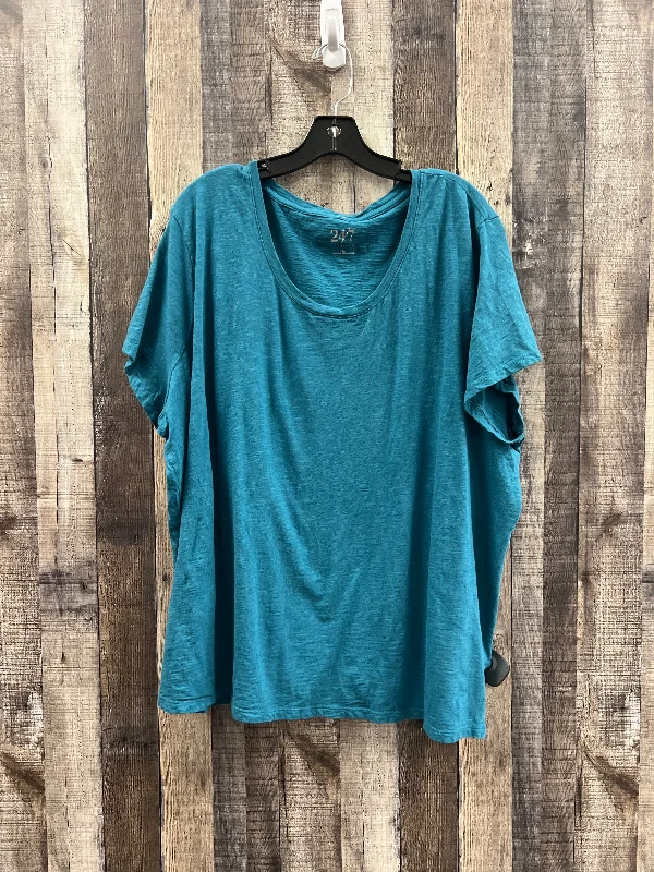 Top Short Sleeve Basic By Maurices In Teal, Size: 4x Modern Men's 