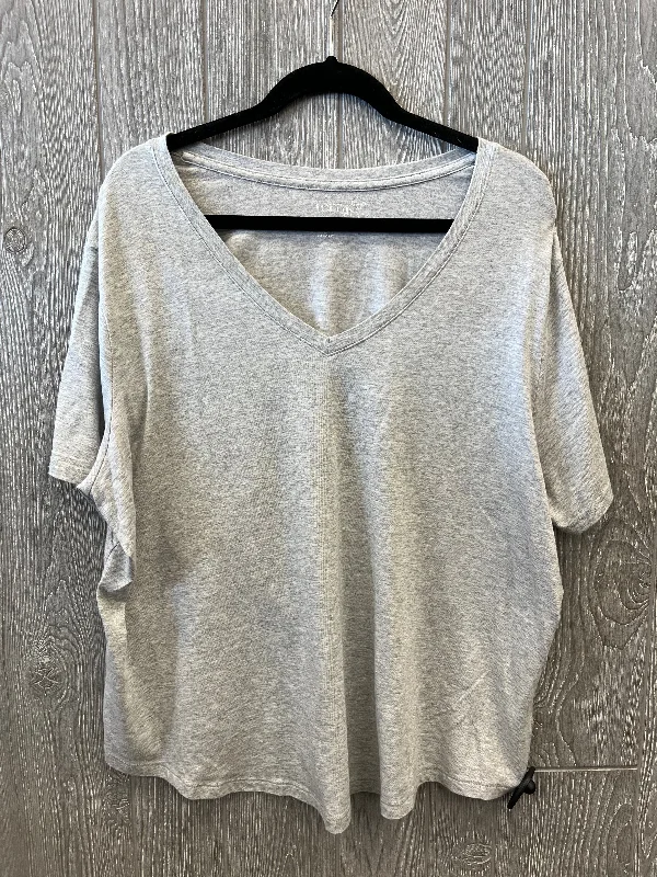 Top Short Sleeve Basic By Terra & Sky In Grey, Size: 2x Cclassic Men's Tweed