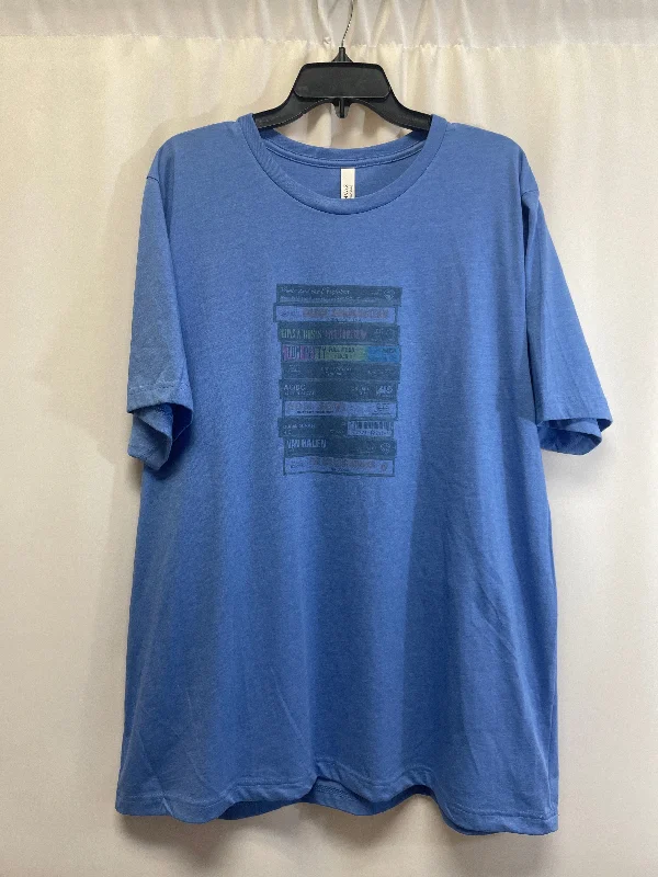 Top Short Sleeve By Bella + Canvas In Blue, Size: 2x Sophisticated Men's 