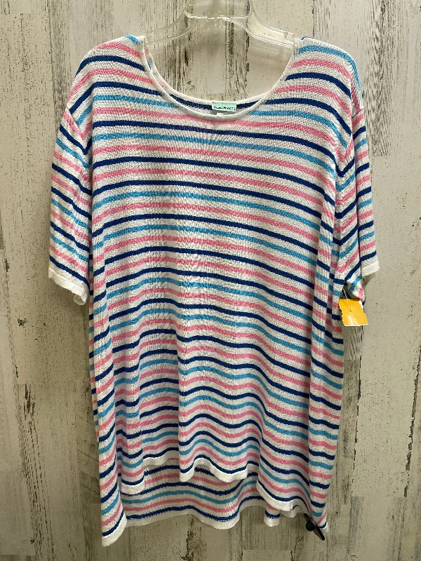 Top Short Sleeve By Clothes Mentor In Striped Pattern, Size: 3x