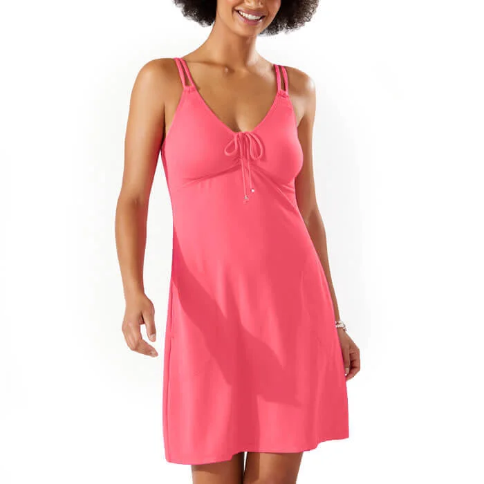 Tommy Bahama Island Cays V-Neck Spa Dress Coverup - Coral Coast