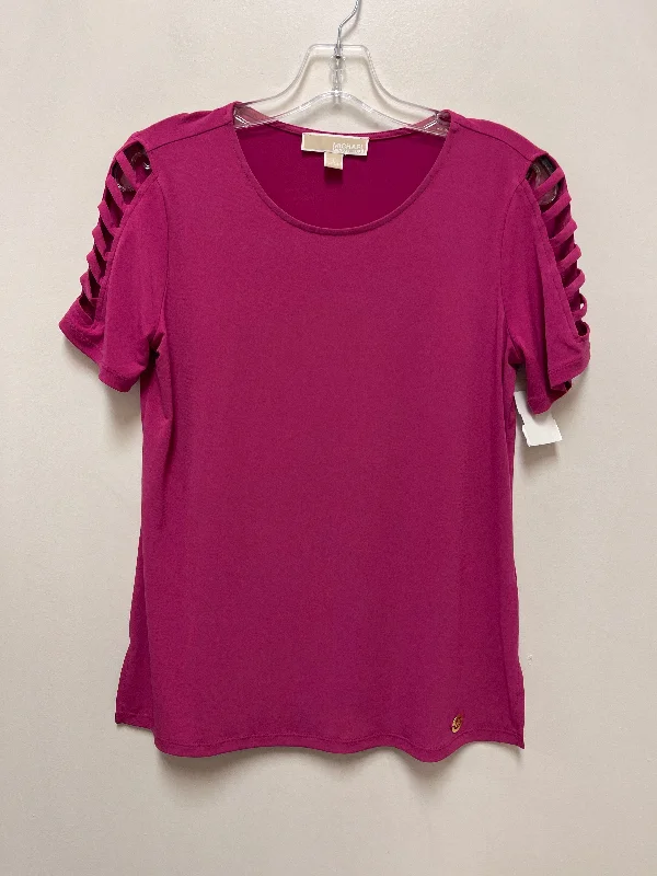 Top Short Sleeve By Michael By Michael Kors In Pink, Size: S Refined Men's Hand