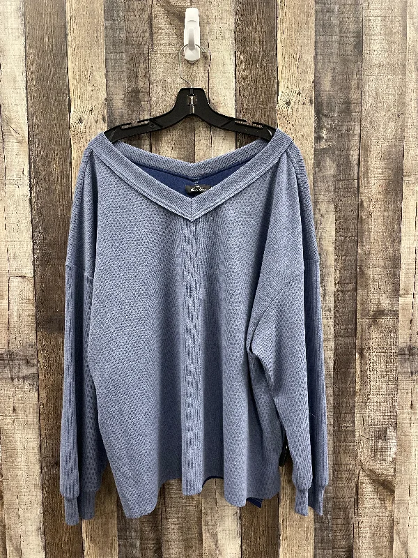 Top Long Sleeve By Cme In Blue, Size: Xl