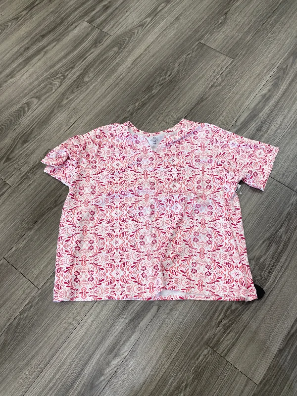 Top Short Sleeve By Croft And Barrow In Paisley Print, Size: 3x Vacation